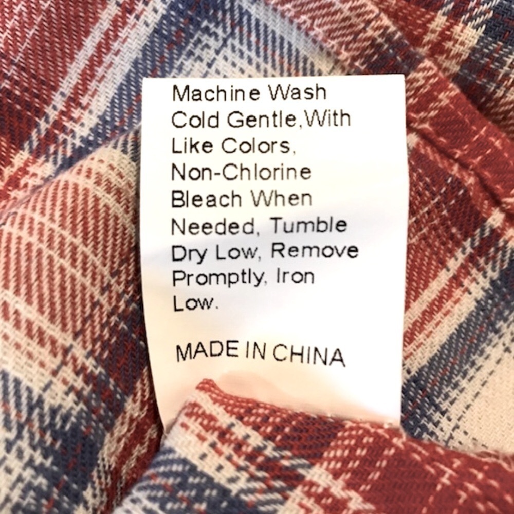 WOMENS PLAID RUFFLE BLOUSE, WOMENS SZ M?, RED, BLUE, WHITE - Picture 7 of 7